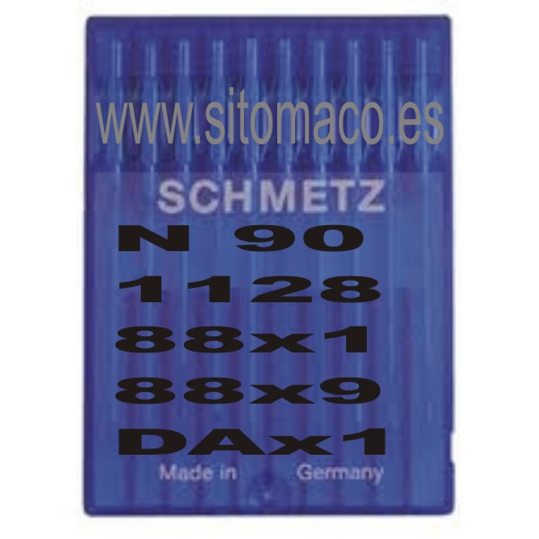 AGUJAS SCHMETZ 1128, DA X 1,  88 X 1 , 89 X 9  Nº 90